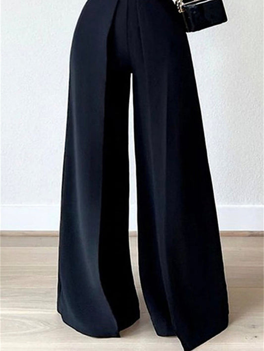 PANTALONES NEGROS CON ABERTURAS LATERALES