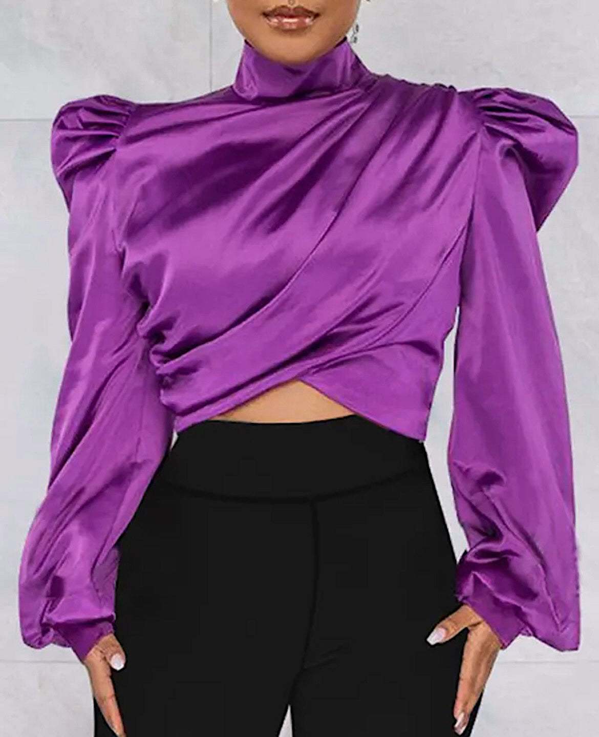 Blusa de Satén Morada